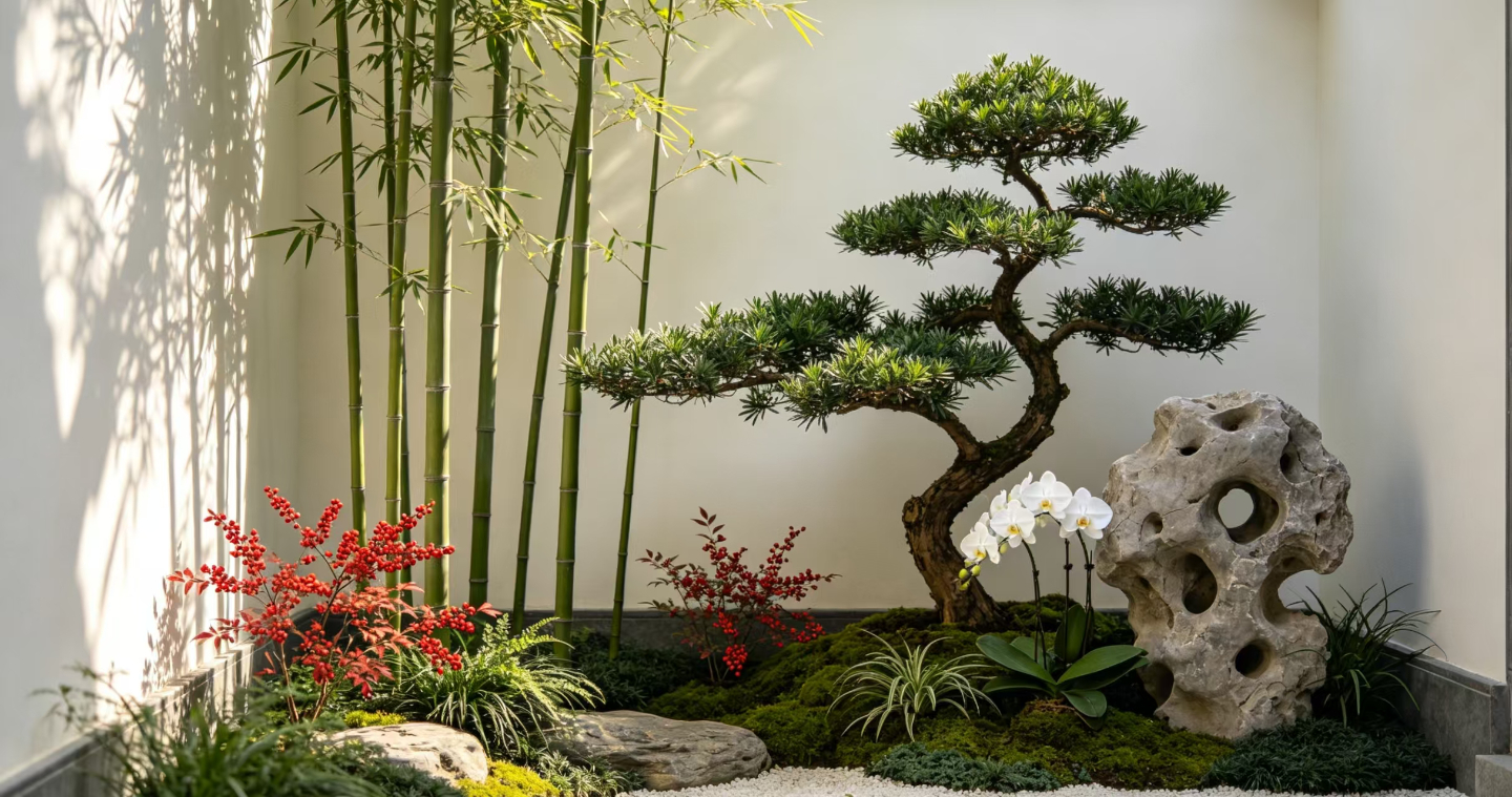 庭院植物组团搭配 | 层次造景，四季皆有风光